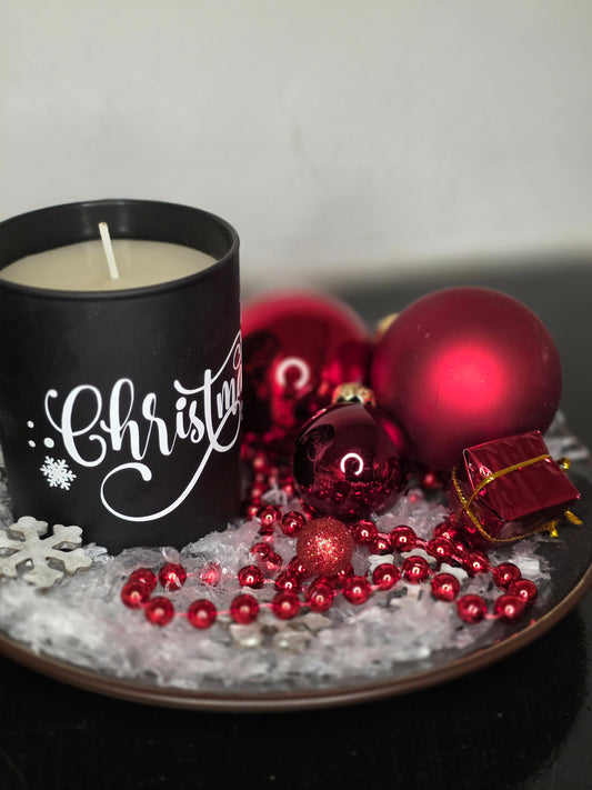 Kerstbordje met kaars Christmas