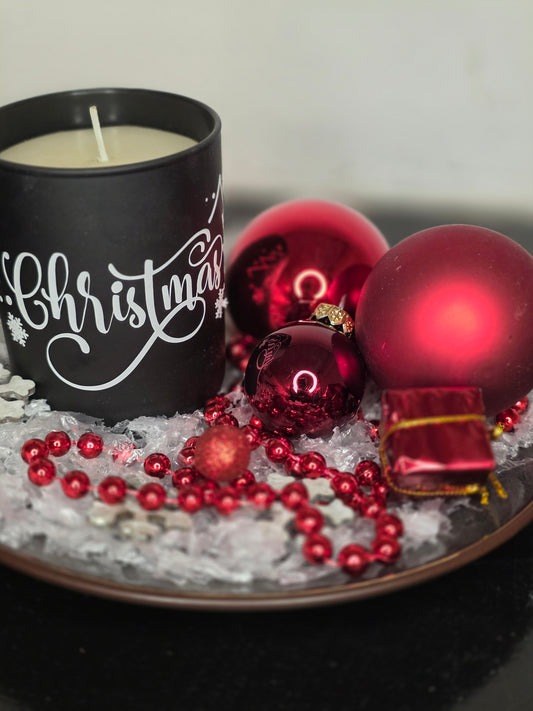 Kerstbordje met kaars Christmas