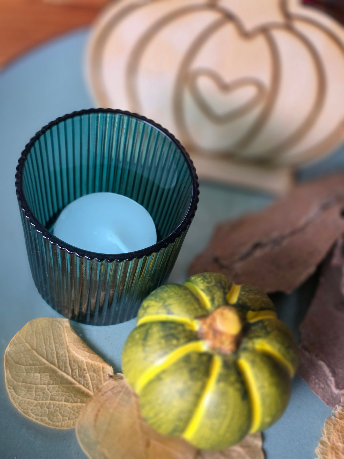 Herfstbordje bruin/groen